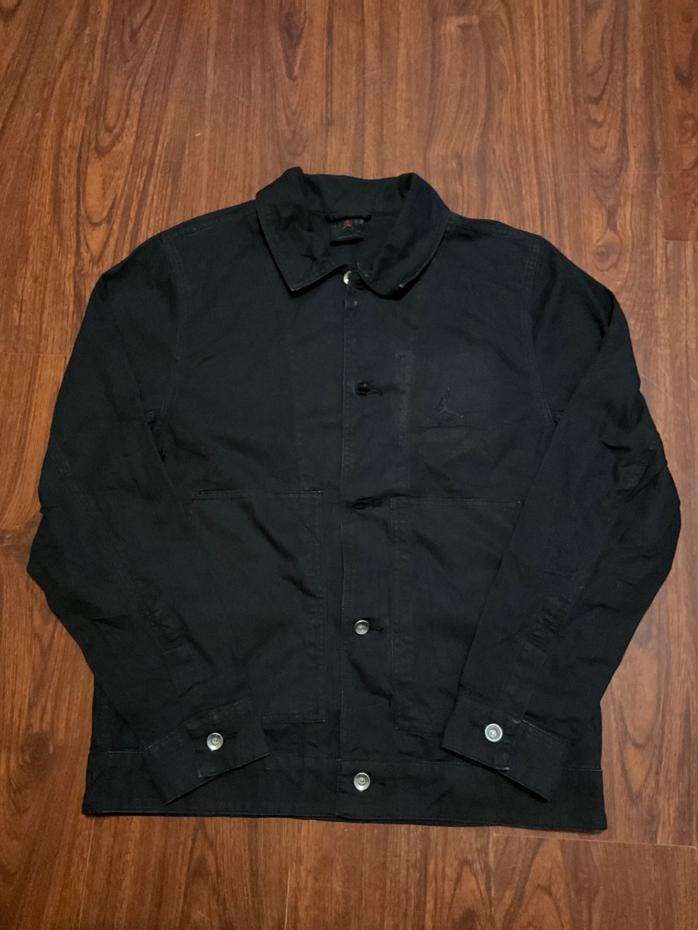 Jordan Essentials Chicago Workwear Jacket Black Canvas Mens S Small FN4527-010
